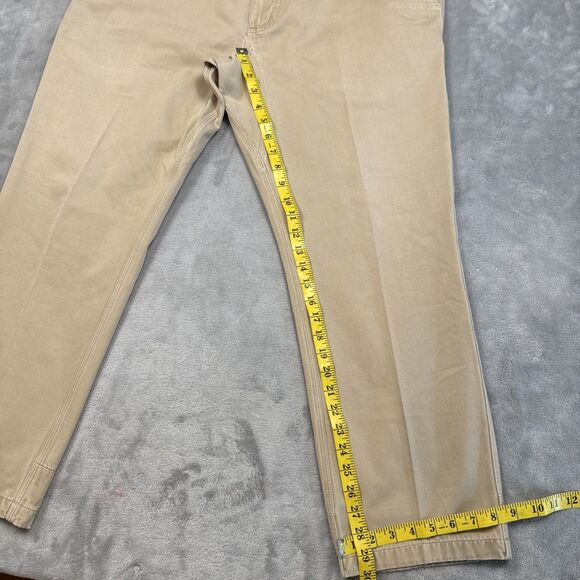 Mountain Khakis Men’s 40x30 Tan Slim Fit Pants Cotton Flat Front Durable - Picture 3 of 7